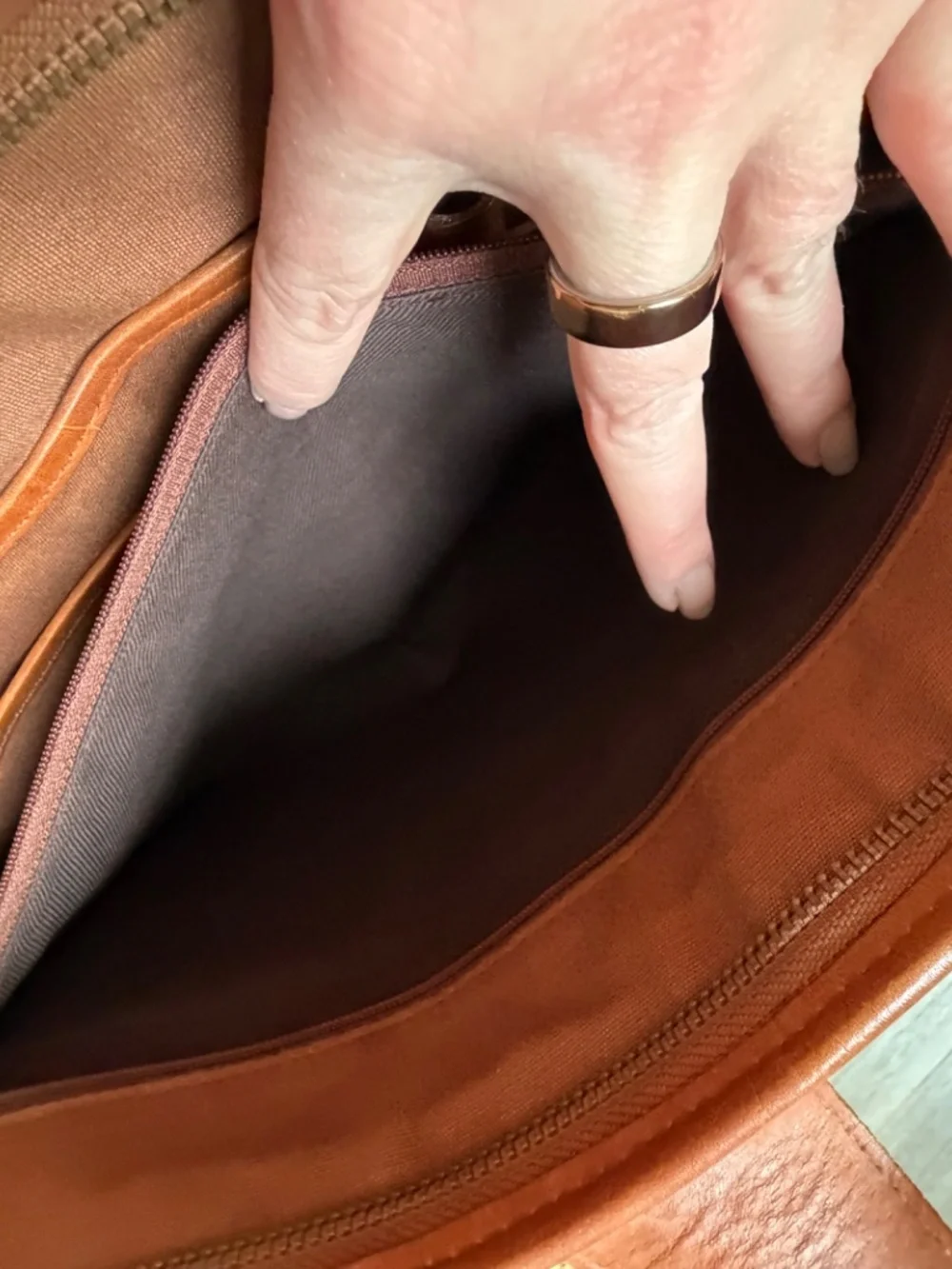 Vintage Leather Briefcase | Green Fields | Tan